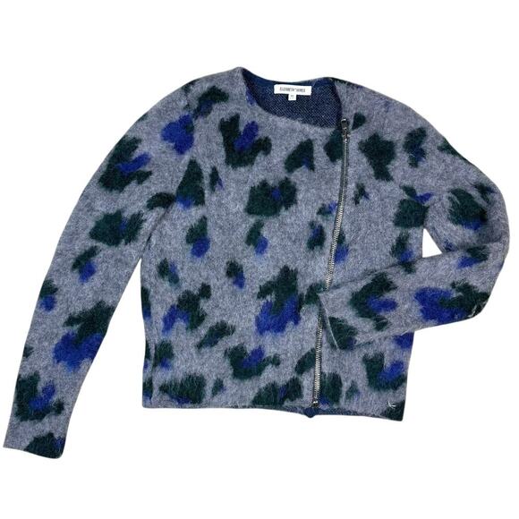 Elizabeth and James Yale Asymmetrical Zip Wool Mohair Sweater XS - Picture 2 of 5